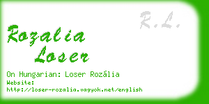 rozalia loser business card